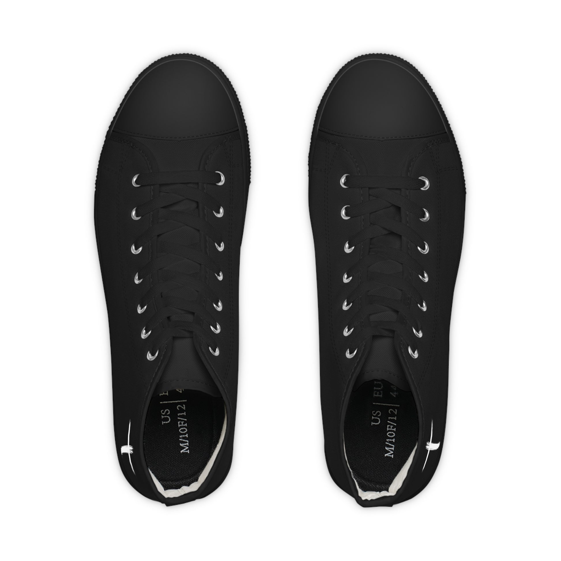 Black High Top Sneakers with Cross Symbol