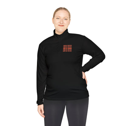 Black Quarter Zip Pullover with Inspirational Message