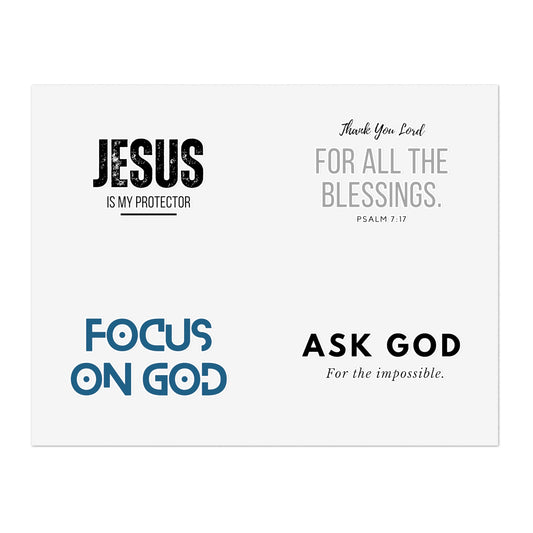 Christian stickers set