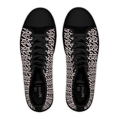 Close-up of black Love Print High Tops