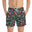 Flamingo print swim trunks