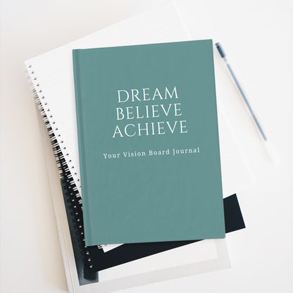 Goal-setting journal with motivational visuals