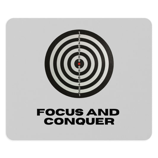 Inspirational Focus & Conquer desk mat