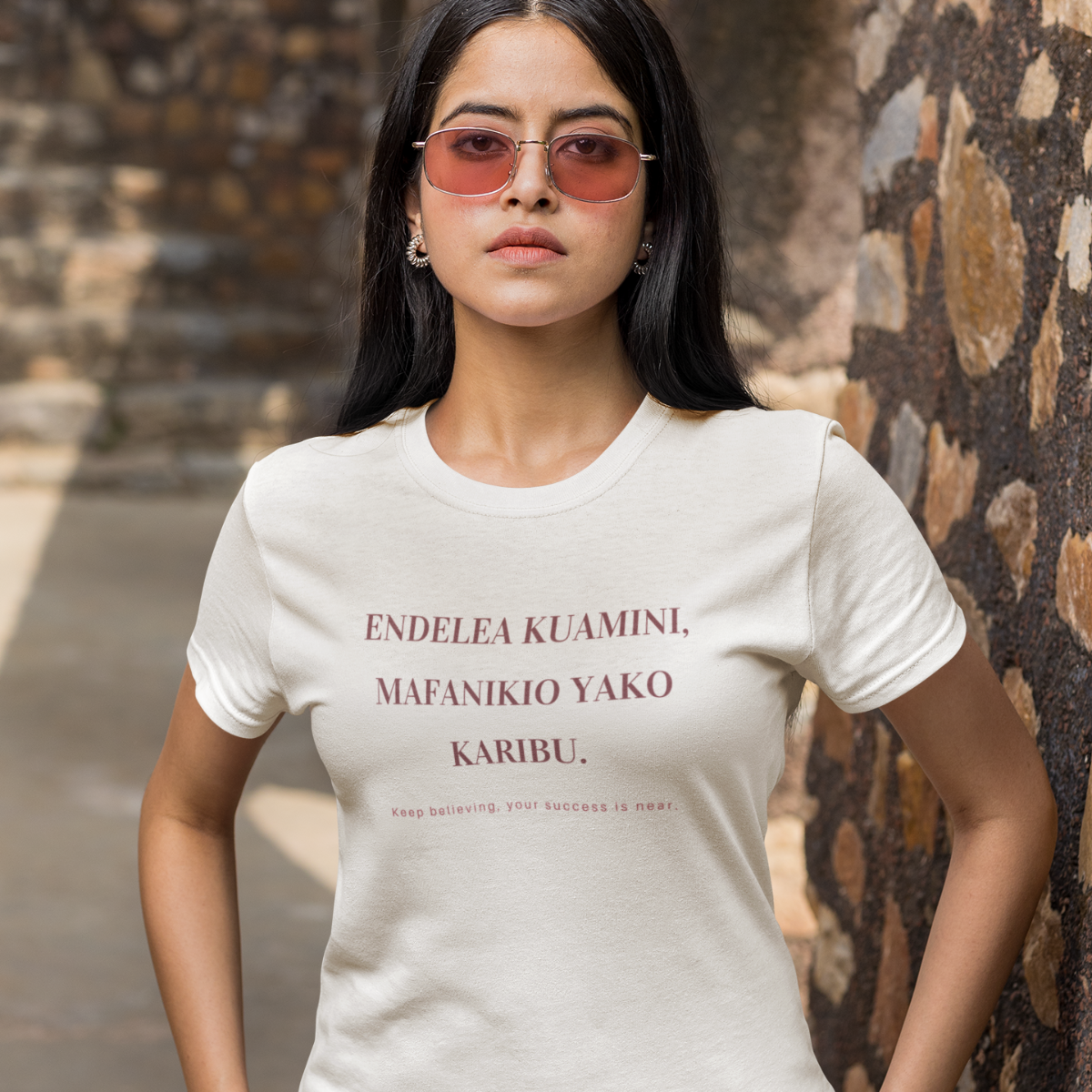 Inspirational t-shirt with Endelea Kuamini