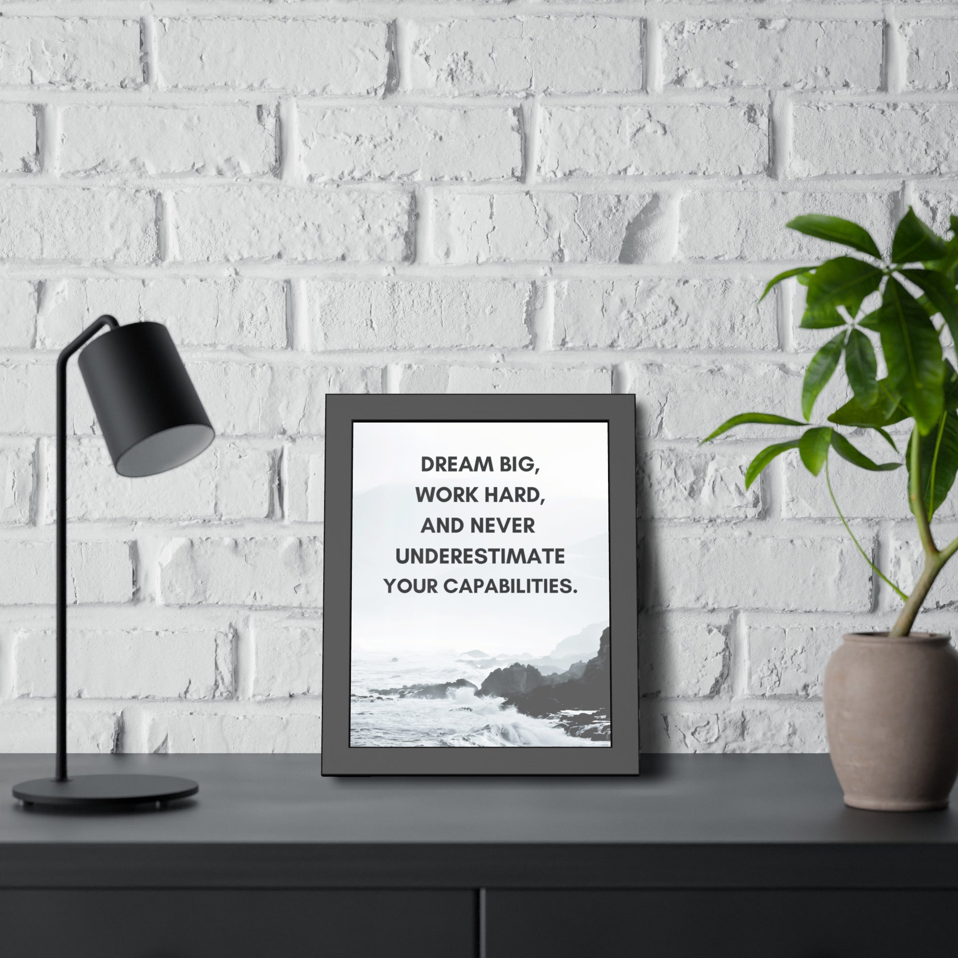 Inspirational wall art featuring Dream Big message