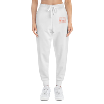 Life is Good White Unisex Joggers