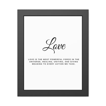 Love framed poster