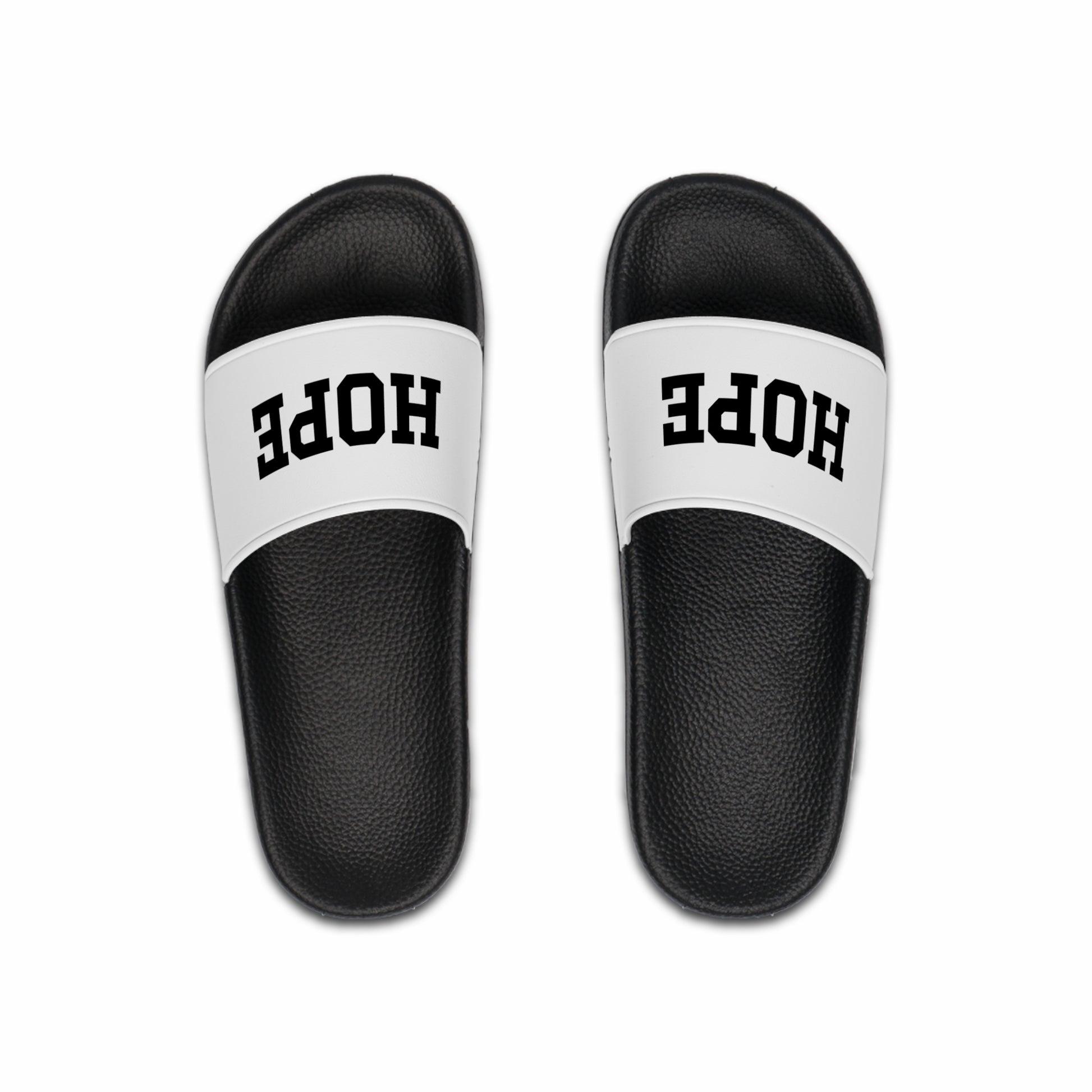 Men's White Sandals with Hope