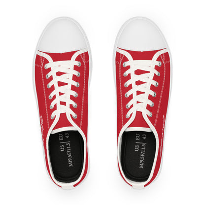 Mens Red Sneakers with Blessed Design