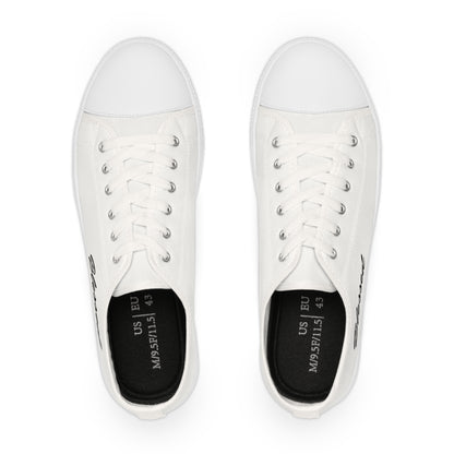 Mens White Sneakers with Blessed Design