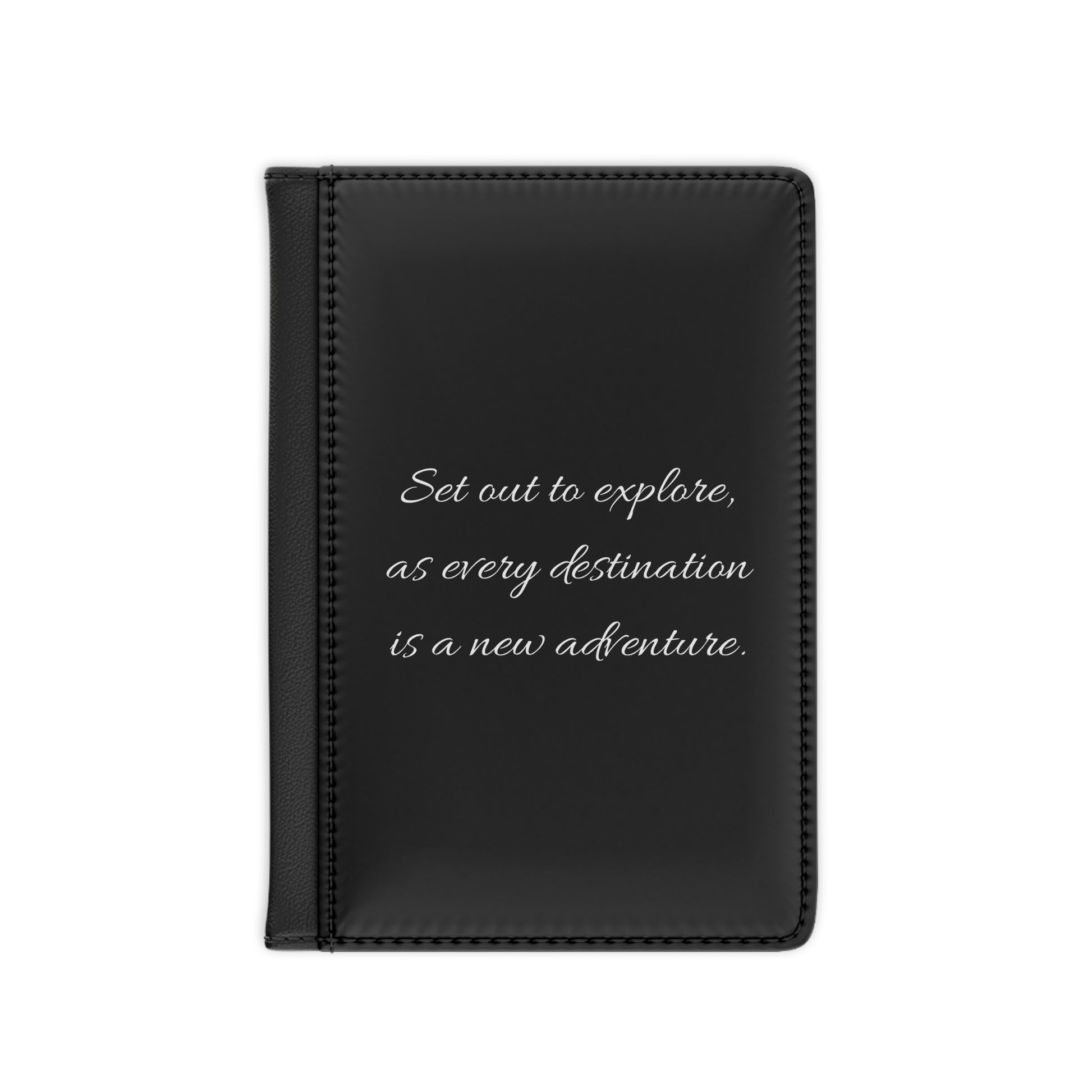 Passport cover with travel quote