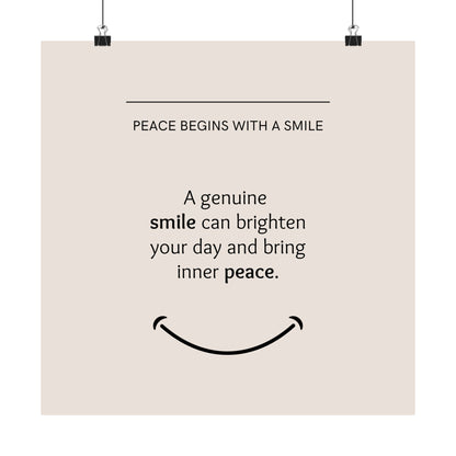 Peace Begins with a Smile poster