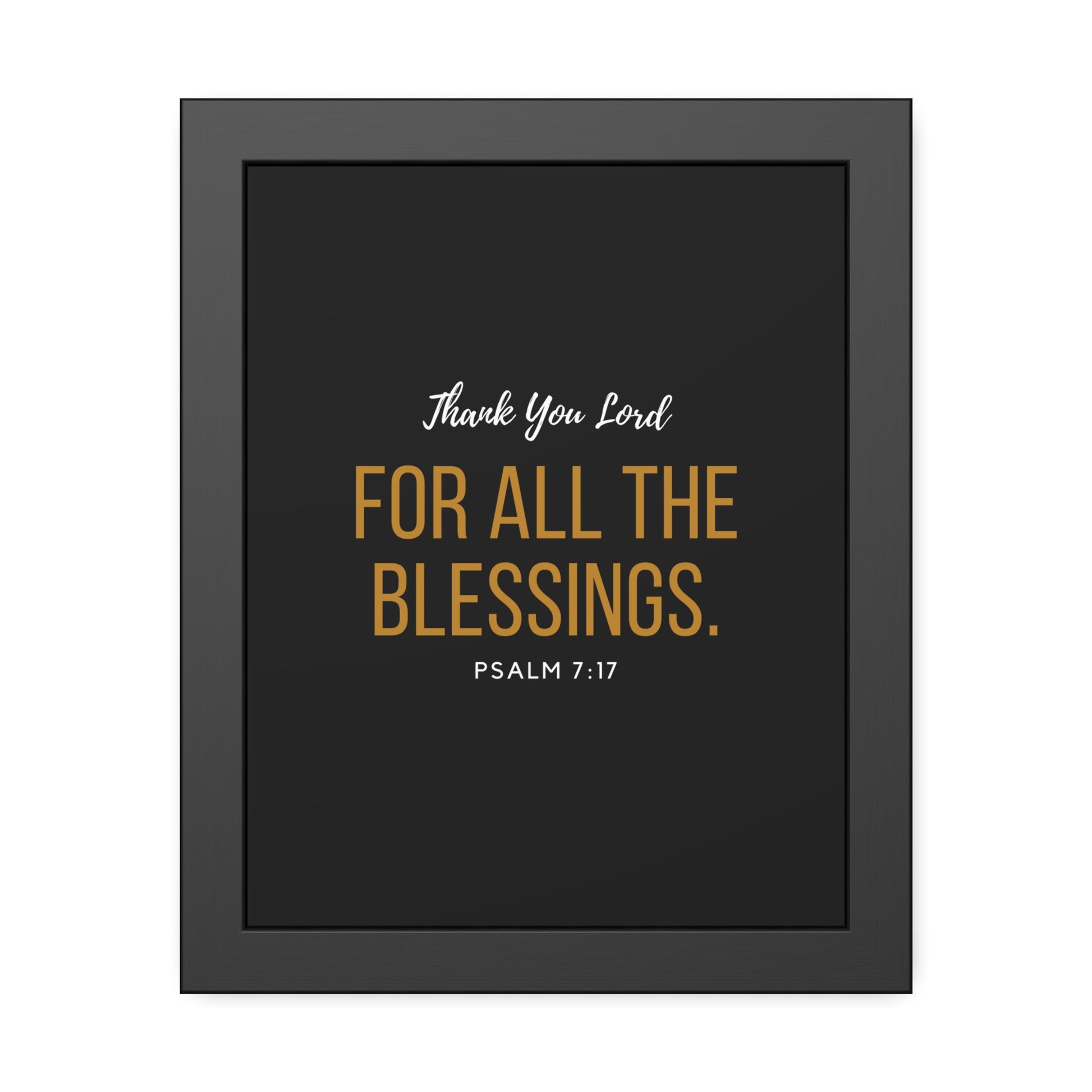 Poster with "Thank You Lord" message