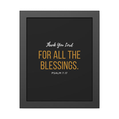 Poster with "Thank You Lord" message