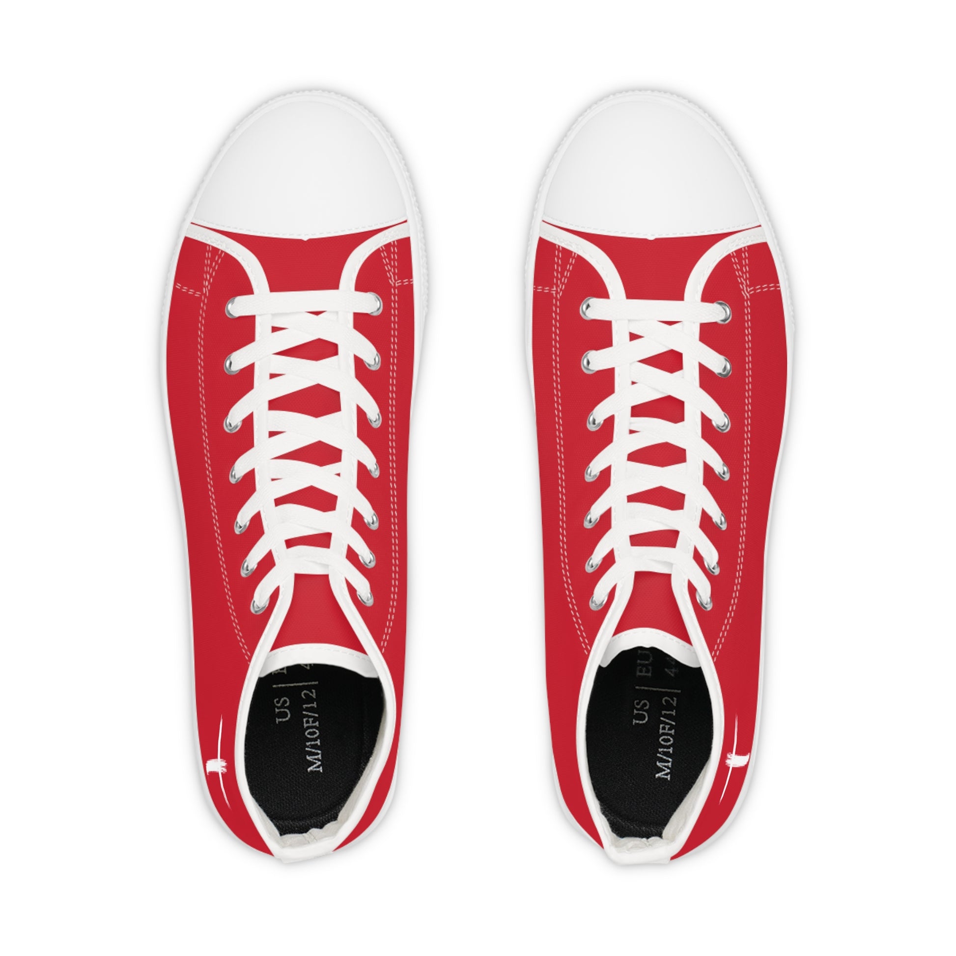 Red High Top Sneakers with Cross Symbol