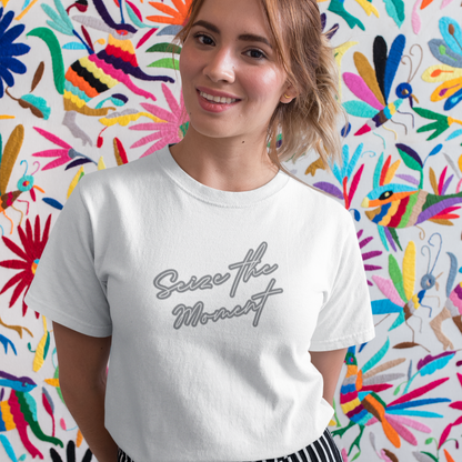 Seize the Moment inspirational graphic tee