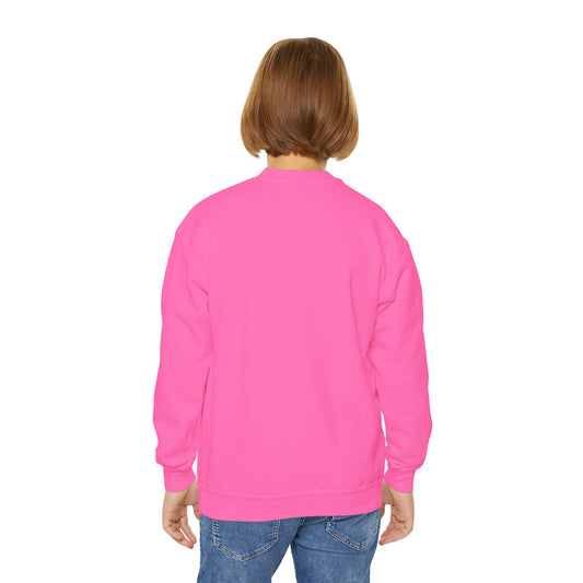 Soft pink crewneck featuring positive message