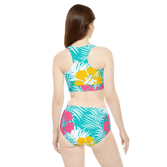 Sporty floral swimwear