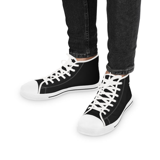 Stylish Black High Tops with Christian Cross