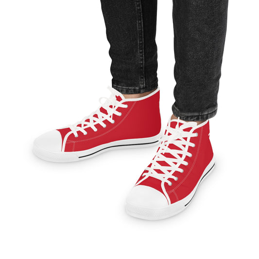 Stylish Red High Tops with Christian Cross