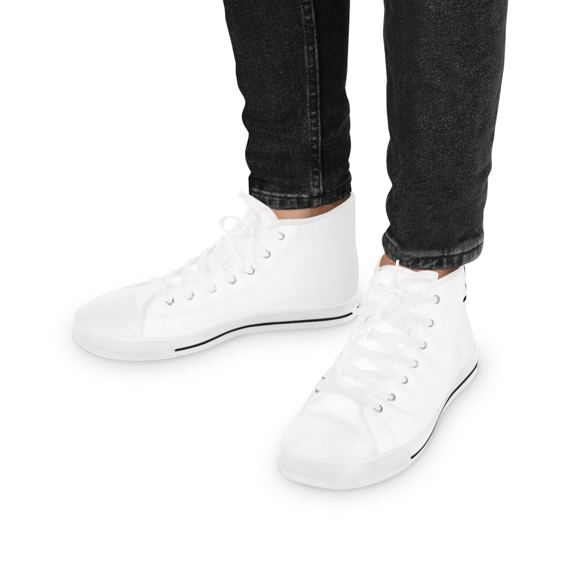 Stylish White High Tops with Christian Cross