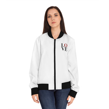 Stylish bomber jacket with "Love" design