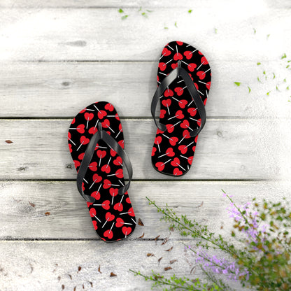 Vibrant heart design sandals