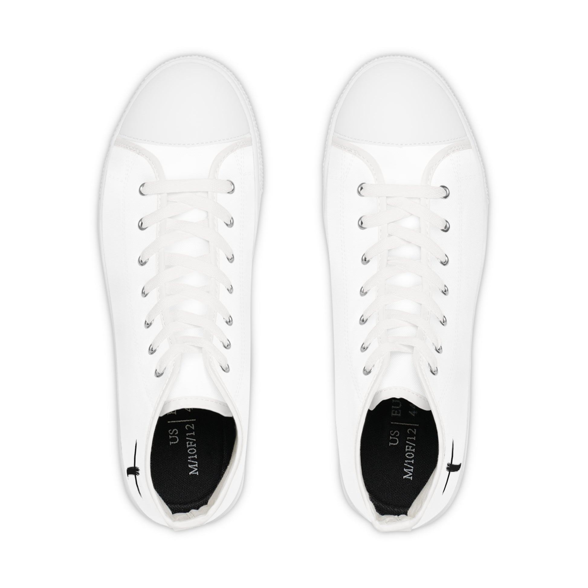 White High Top Sneakers with Cross Symbol