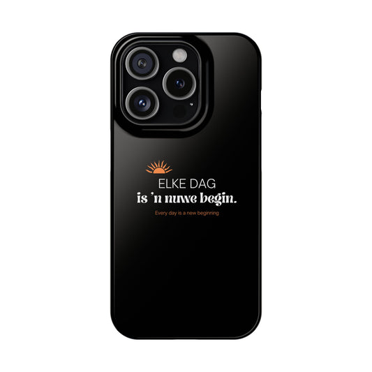 iPhone case with Afrikaans message